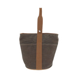 Hermes Brown Canvas Handbag ( )