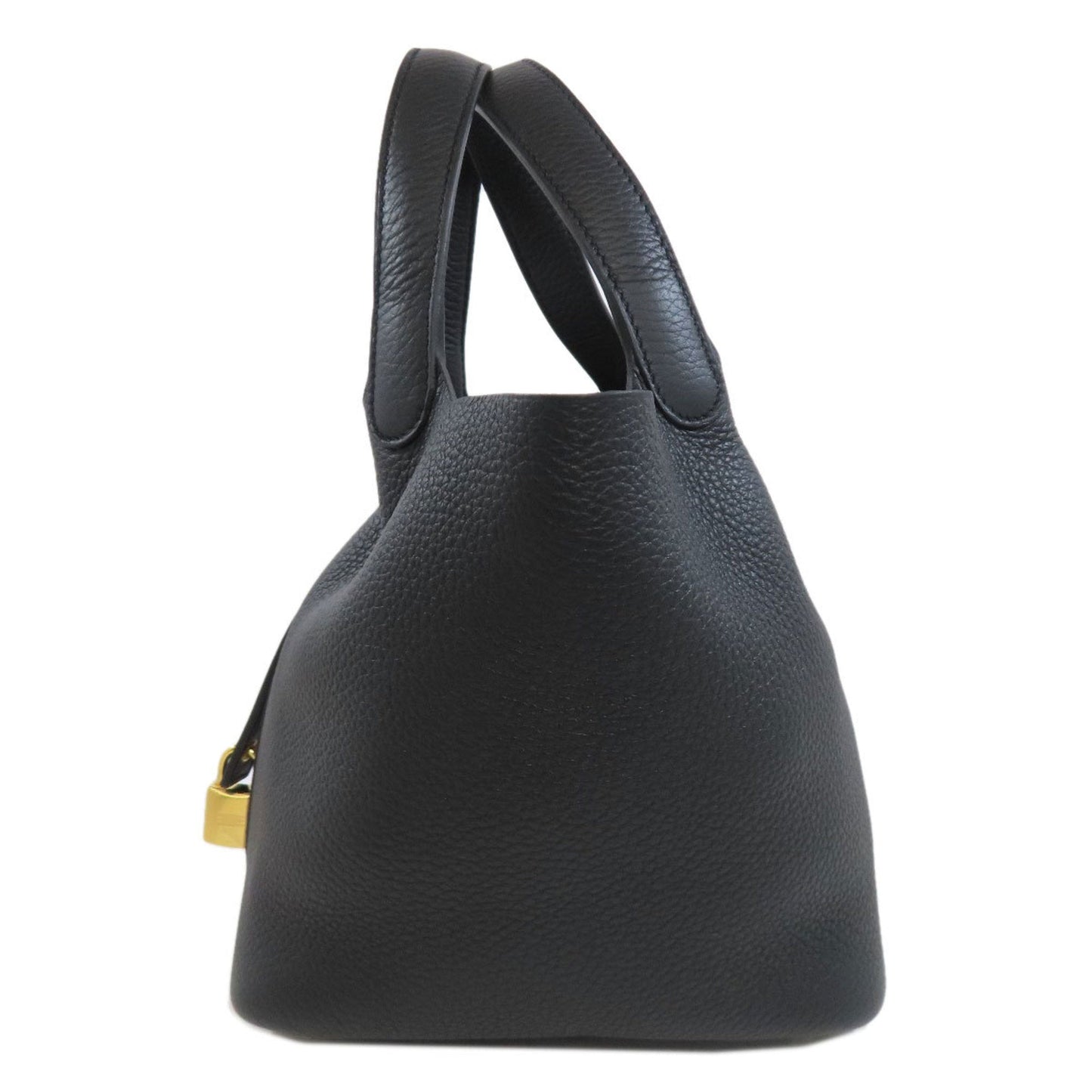 Hermes Black Taurillon Clemence Leather Handbag ( )