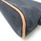 Hermes Bolide Black Brown Cotton Leather Pouch ( )