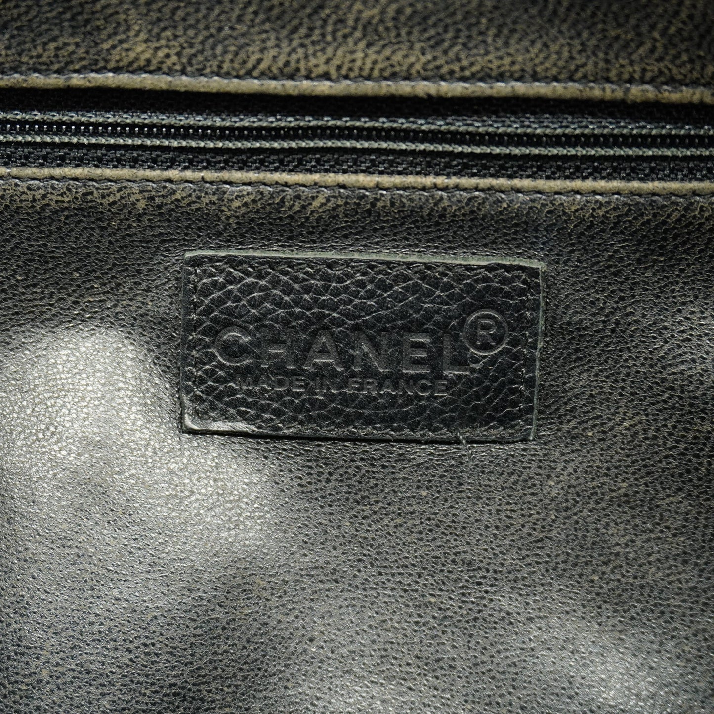 CHANEL   Matelasse Handbag Women's Caviar Leather Handbag Black