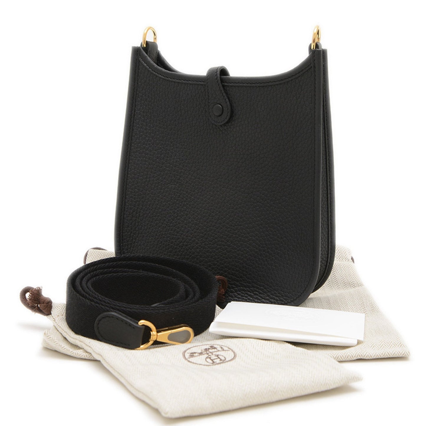 Hermes Black Taurillon Clemence Leather Shoulder Bag ( )