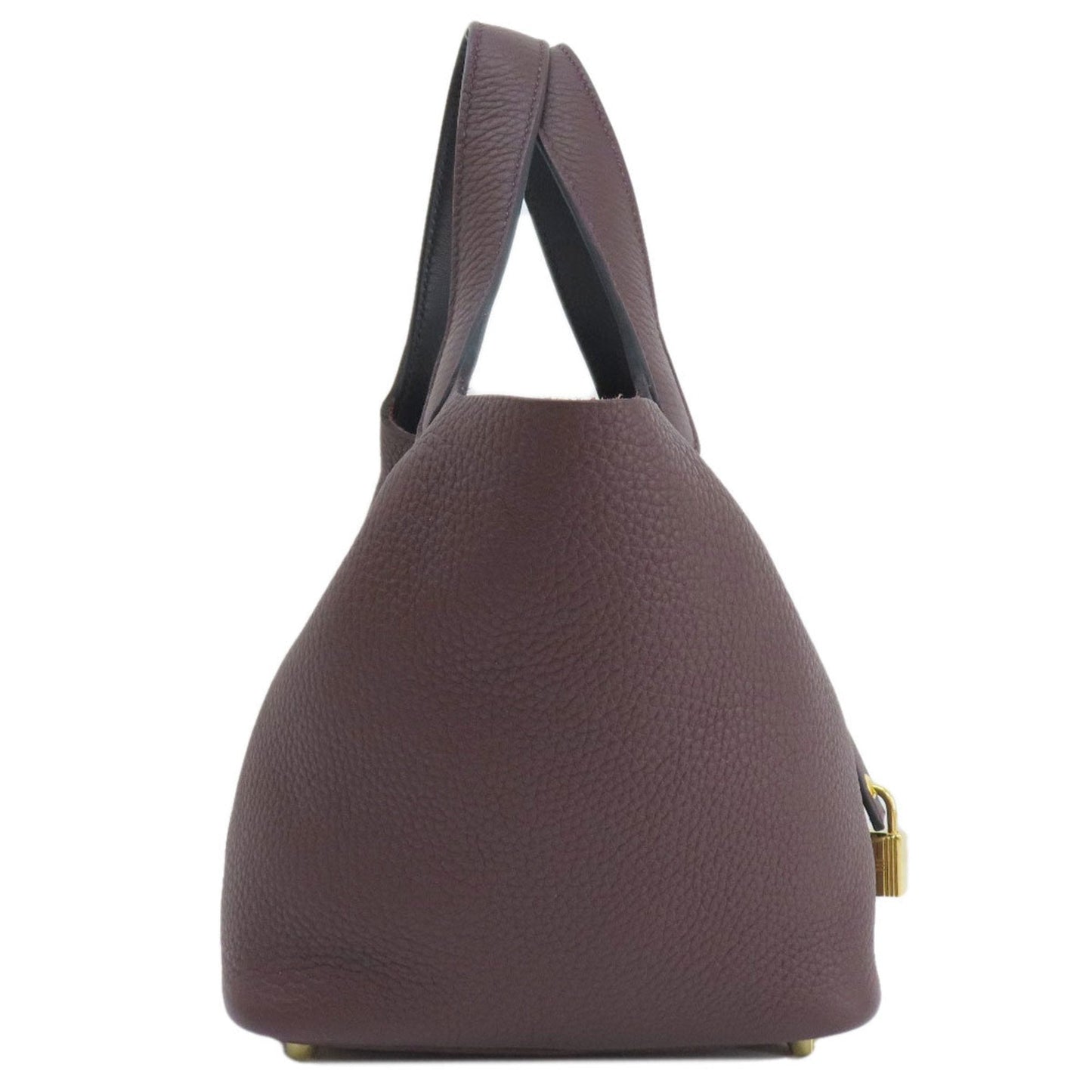 Hermes Bordeaux Swift Leather Taurillon Clemence Leather Handbag ( )