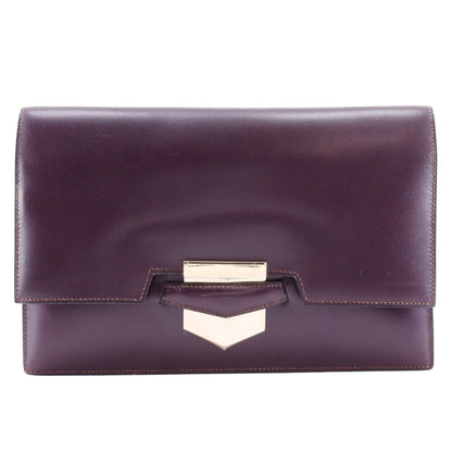 Hermes Bordeaux Box Calf Leather Clutch Bag ( )