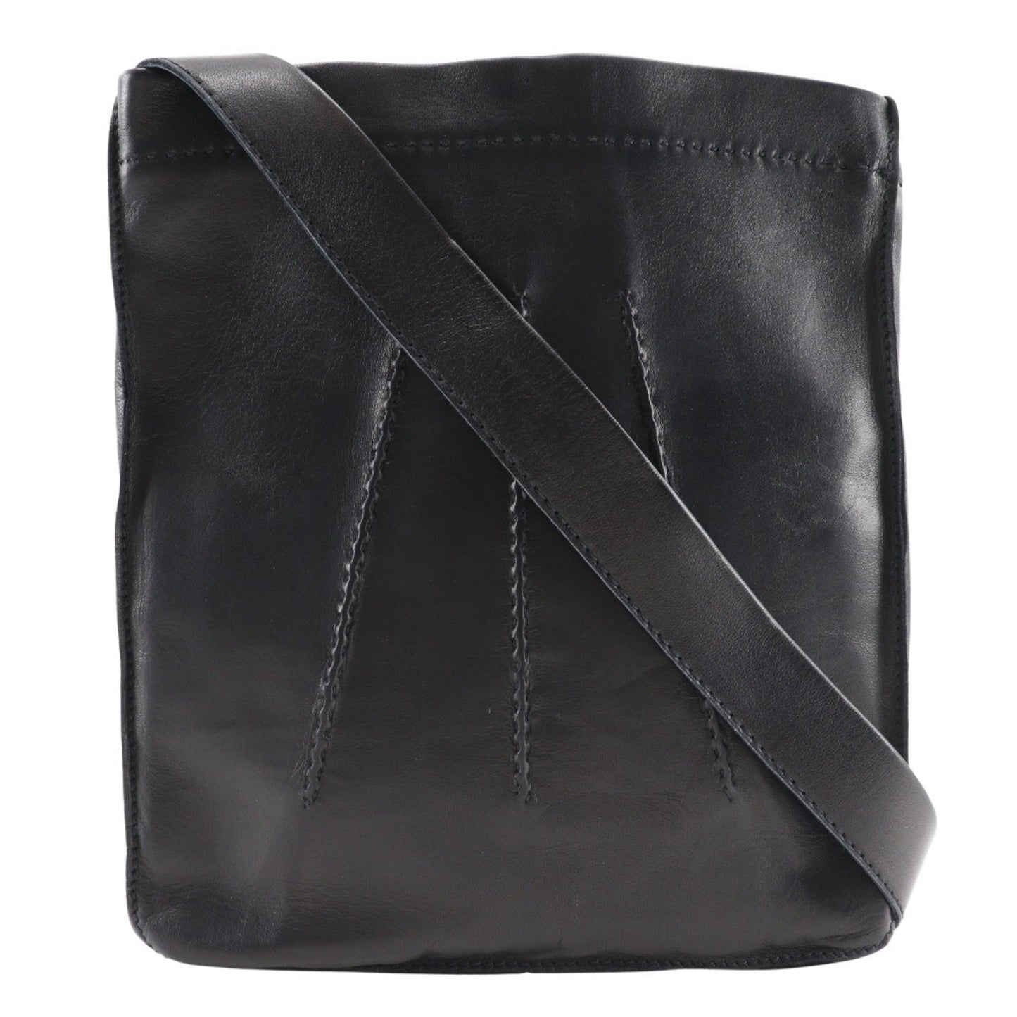 Hermes Black Leather Shoulder Bag ( )
