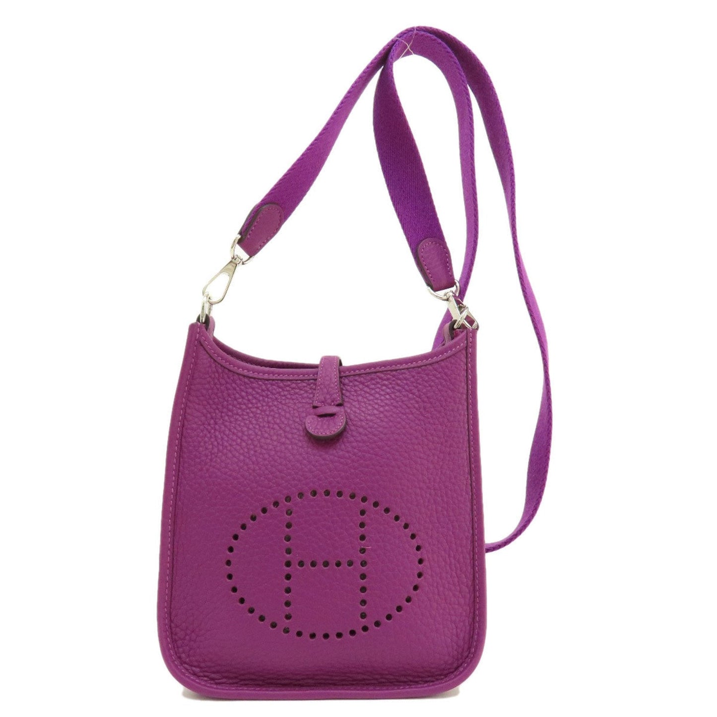 Hermes Anemone Purple Taurillon Clemence Leather Shoulder Bag ( )