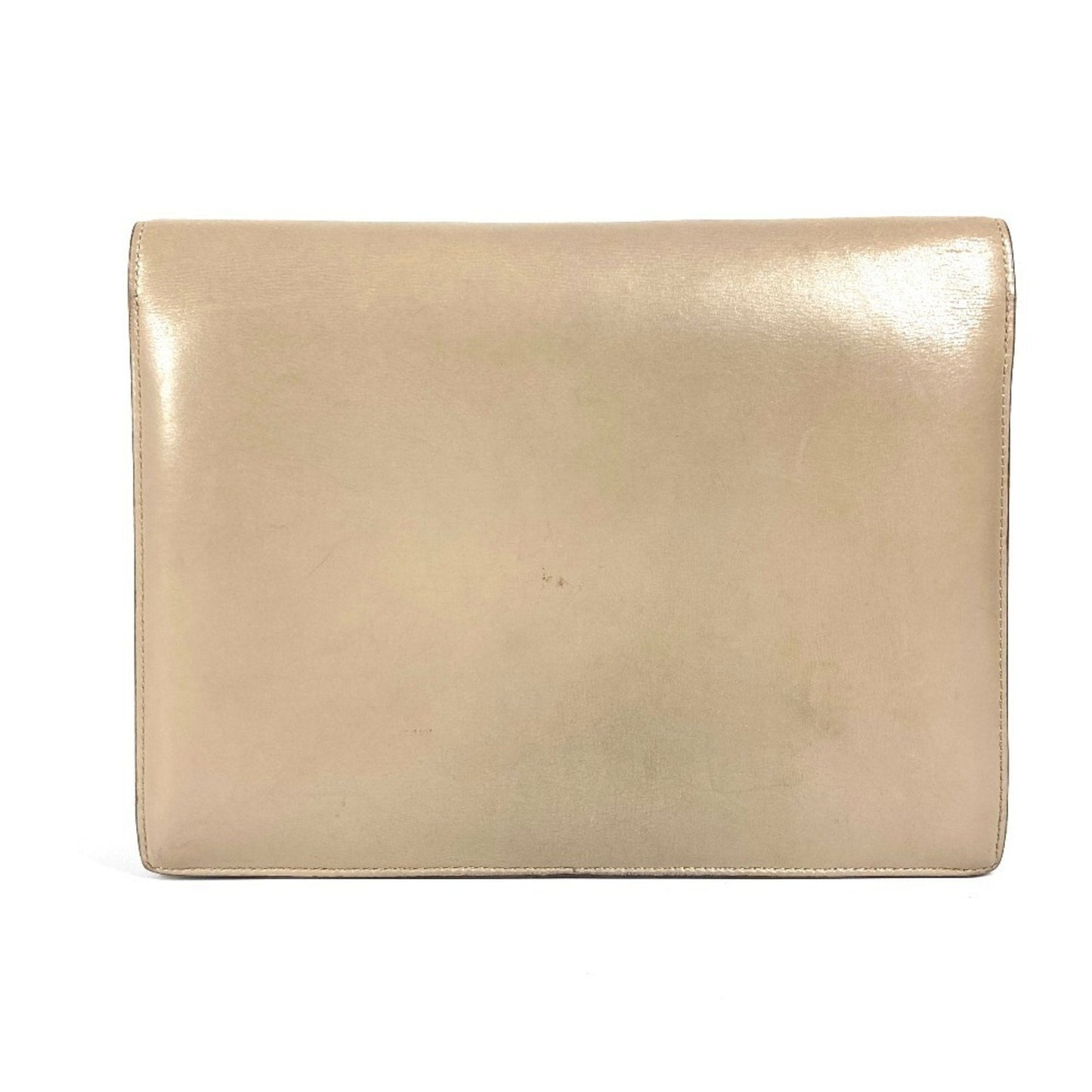 Hermes Beige Leather Clutch Bag ( )