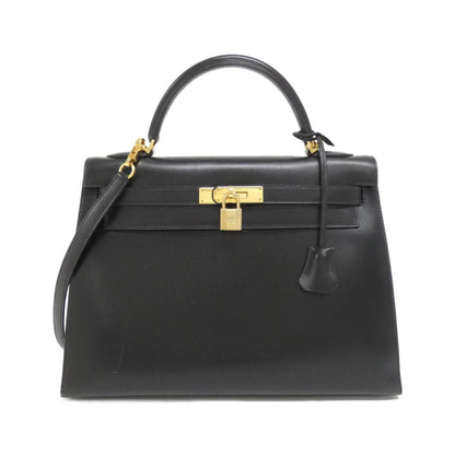 Hermes Black Box Calf Leather Handbag ( )