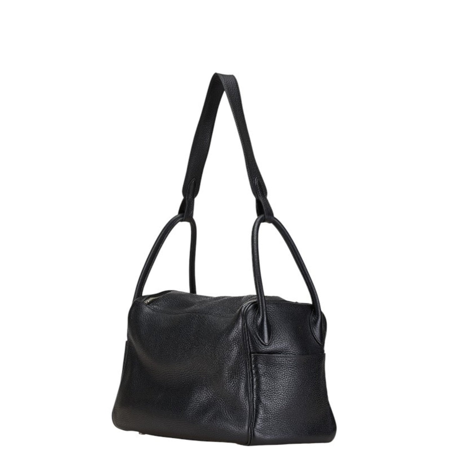 Hermes Black Taurillon Clemence Leather Handbag Shoulder Bag ( )