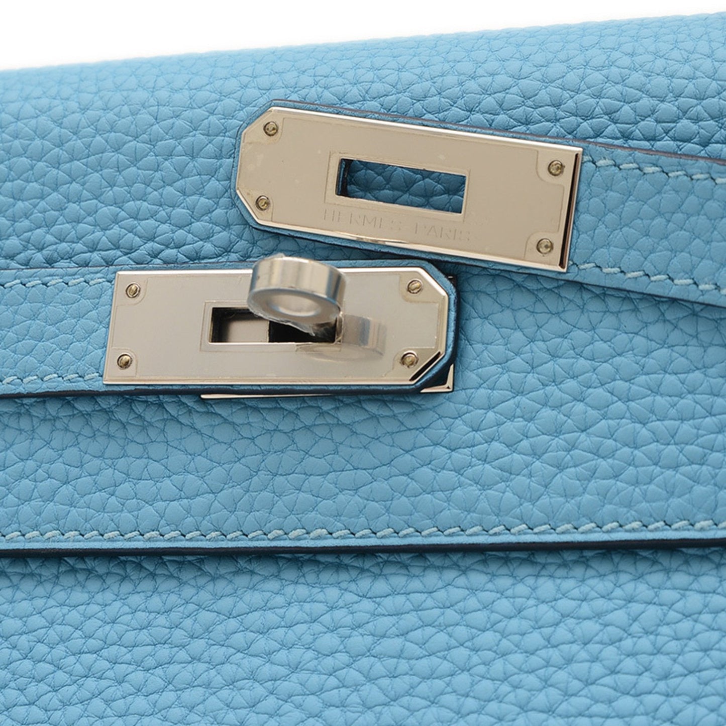 Hermes Blue Togo Leather Handbag ( )