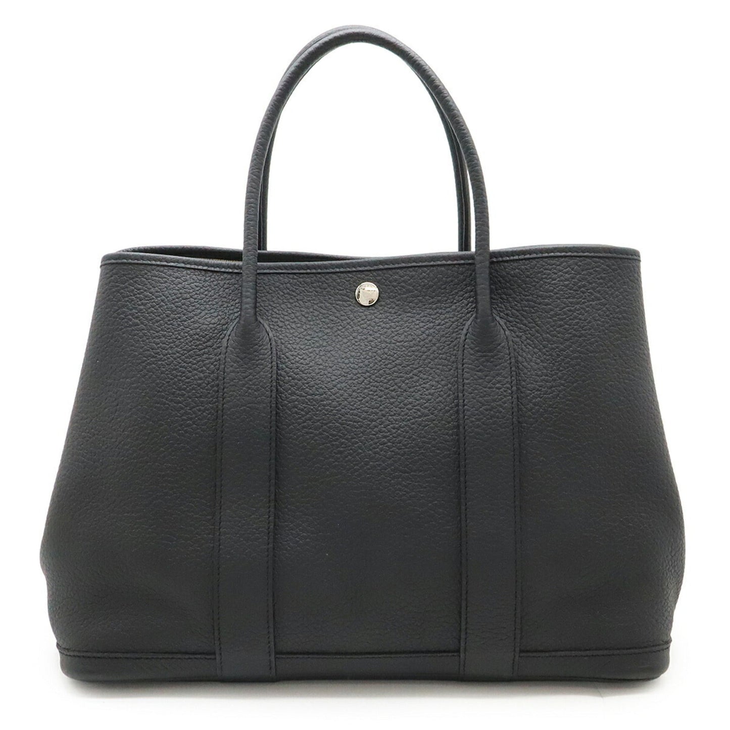 Hermes Black Negonda Leather Handbag Tote Bag ( )