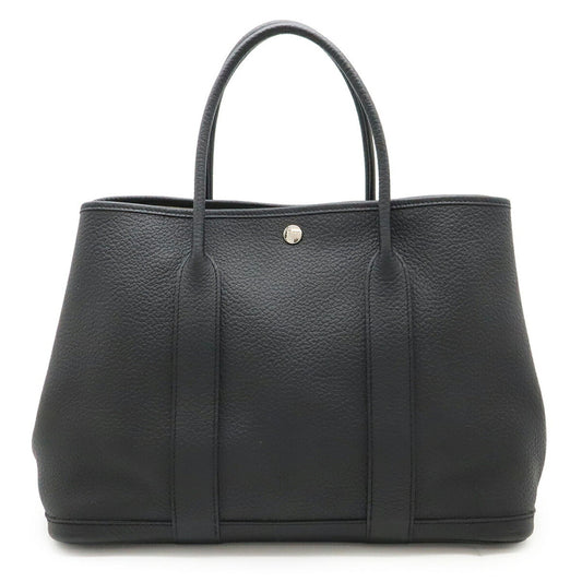 Hermes Black Negonda Leather Handbag Tote Bag ( )