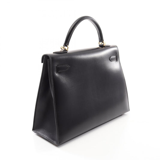 Hermes Black Box Calf Leather Handbag ( )