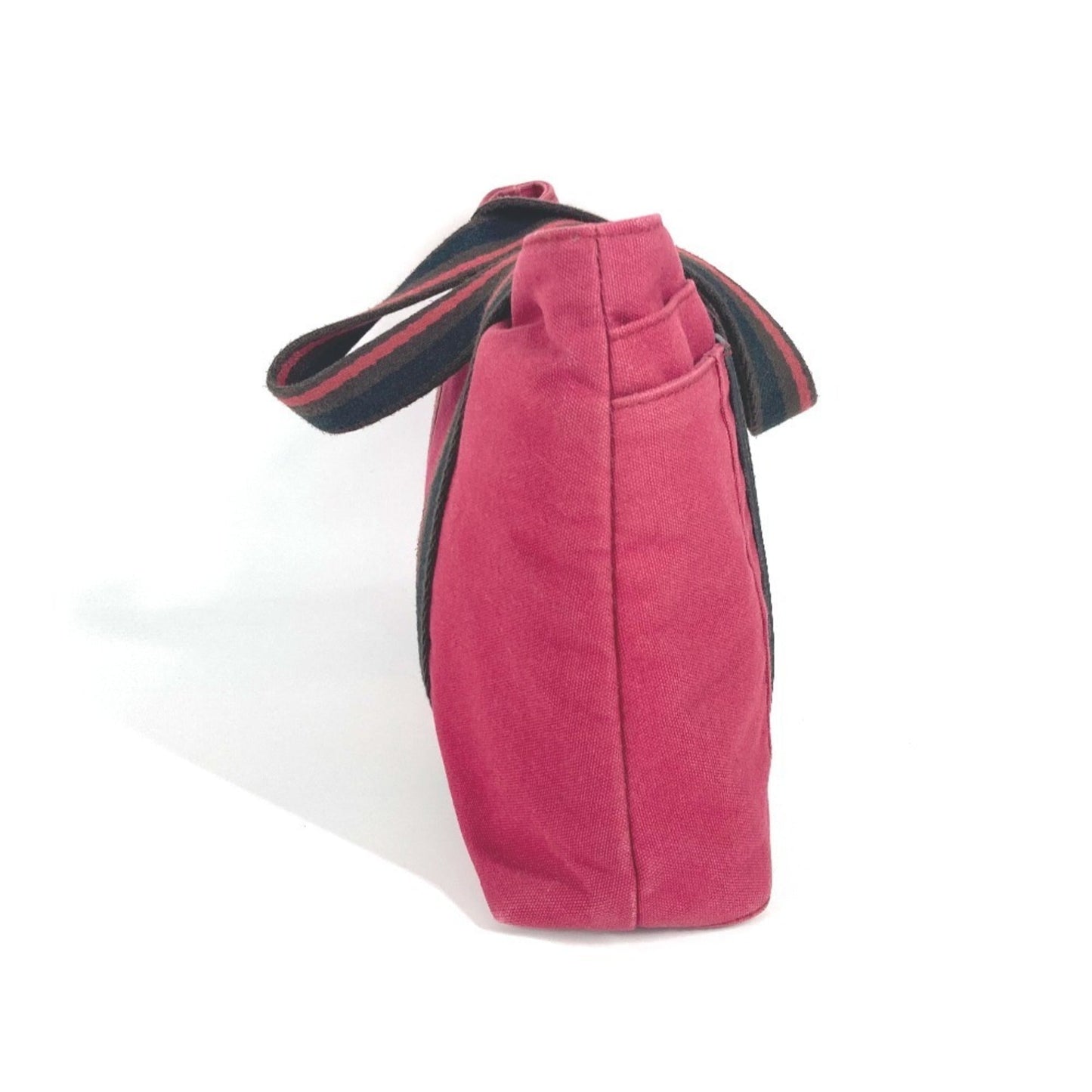 Hermes Brown Red Color Canvas Handbag Tote Bag ( )