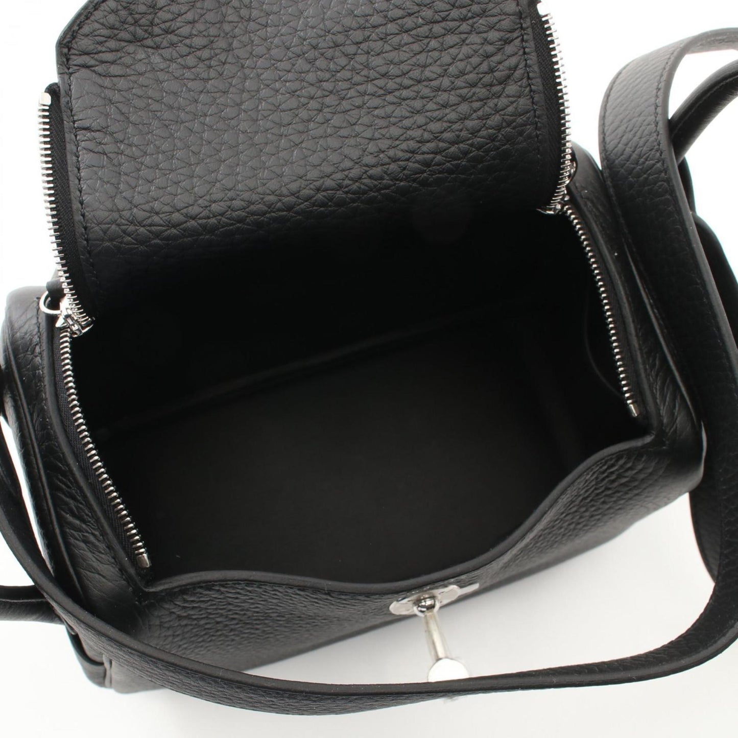 Hermes Black Taurillon Clemence Leather Shoulder Bag ( )