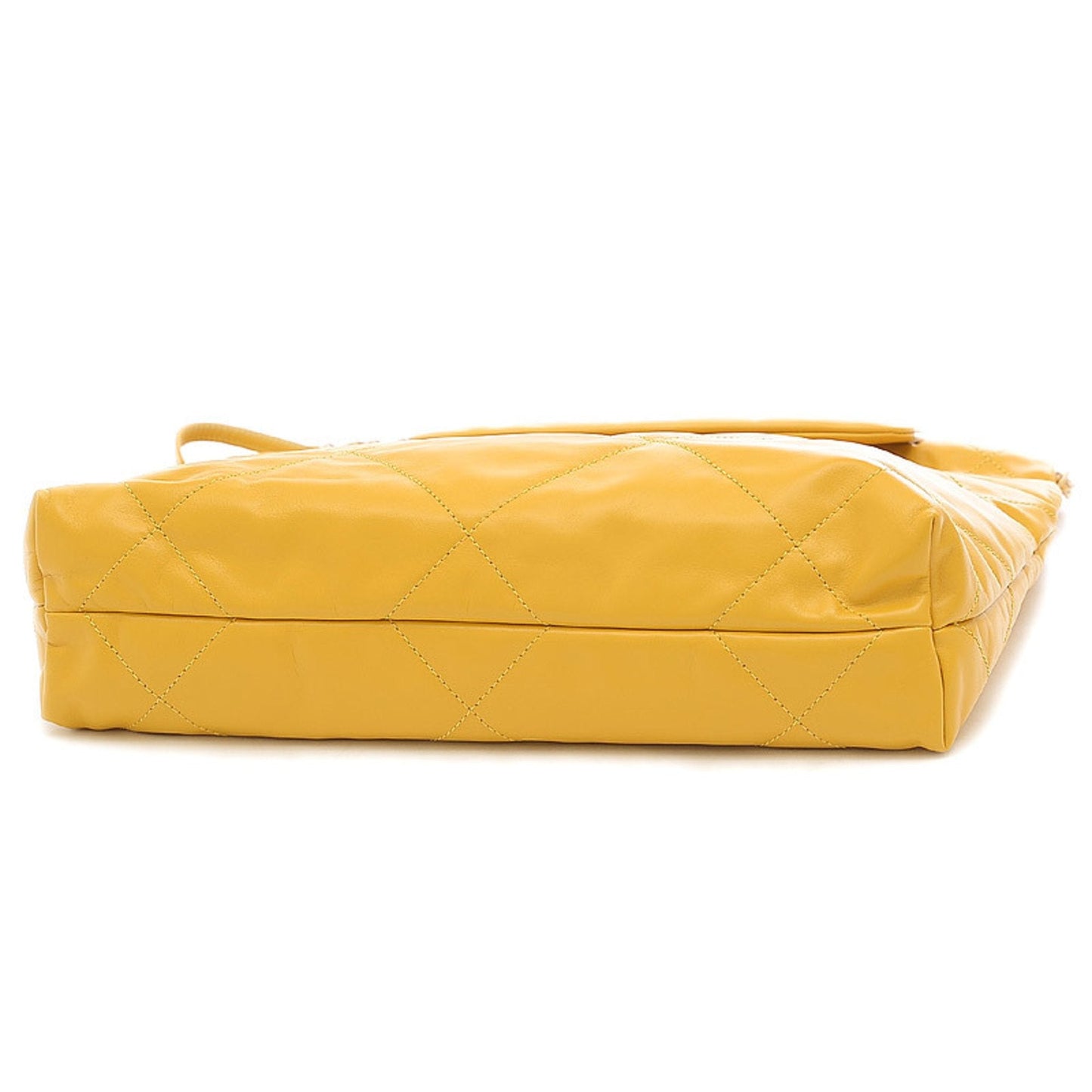 Chanel 22 Chain Shoulder Bag with Small Pouch Leather Yellow AS3260