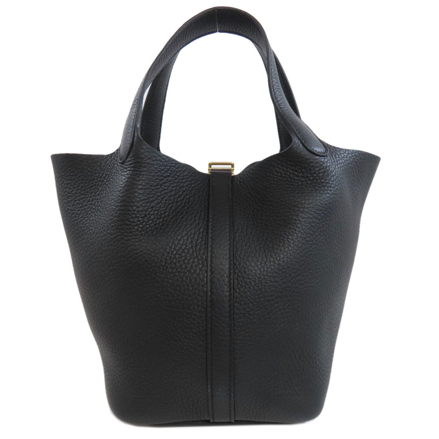 Hermes Black Taurillon Clemence Leather Handbag ( )