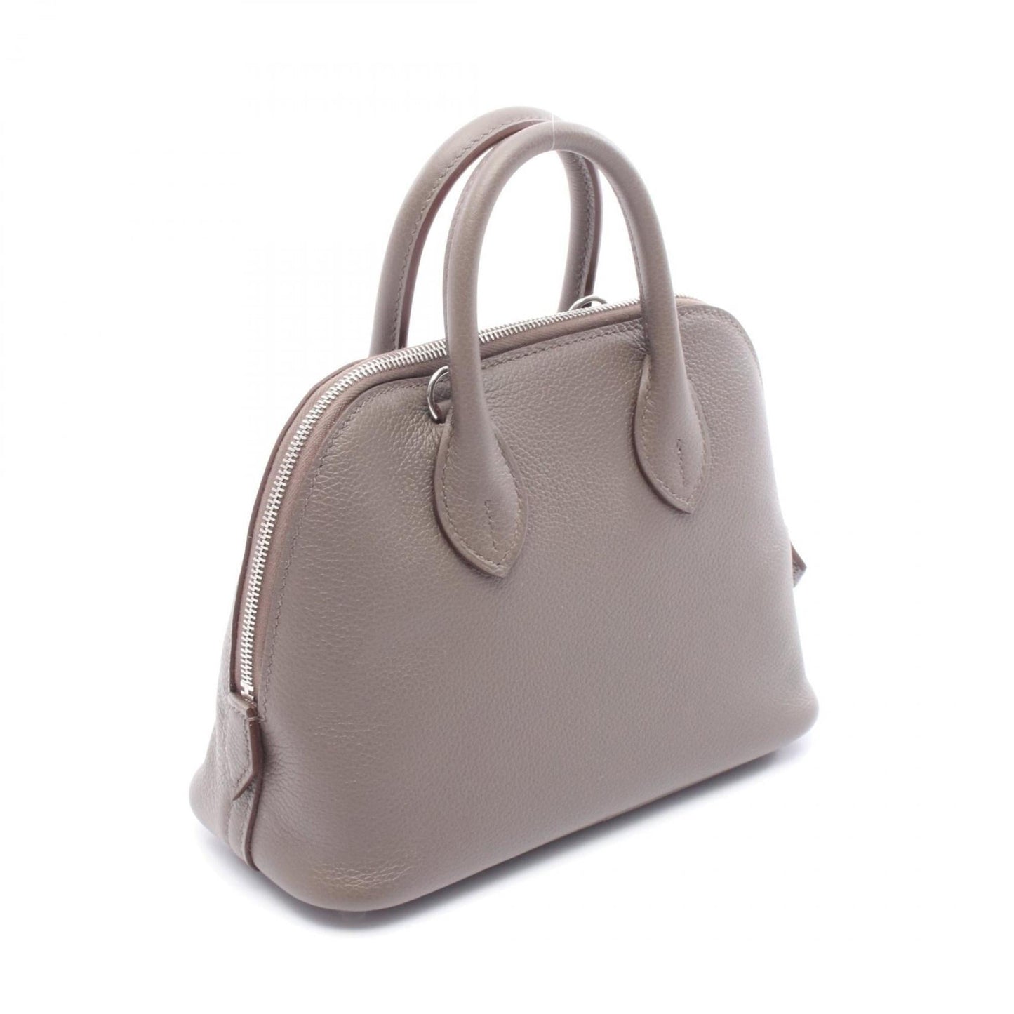 Hermes Bolide Etain Gray Leather Handbag ( )