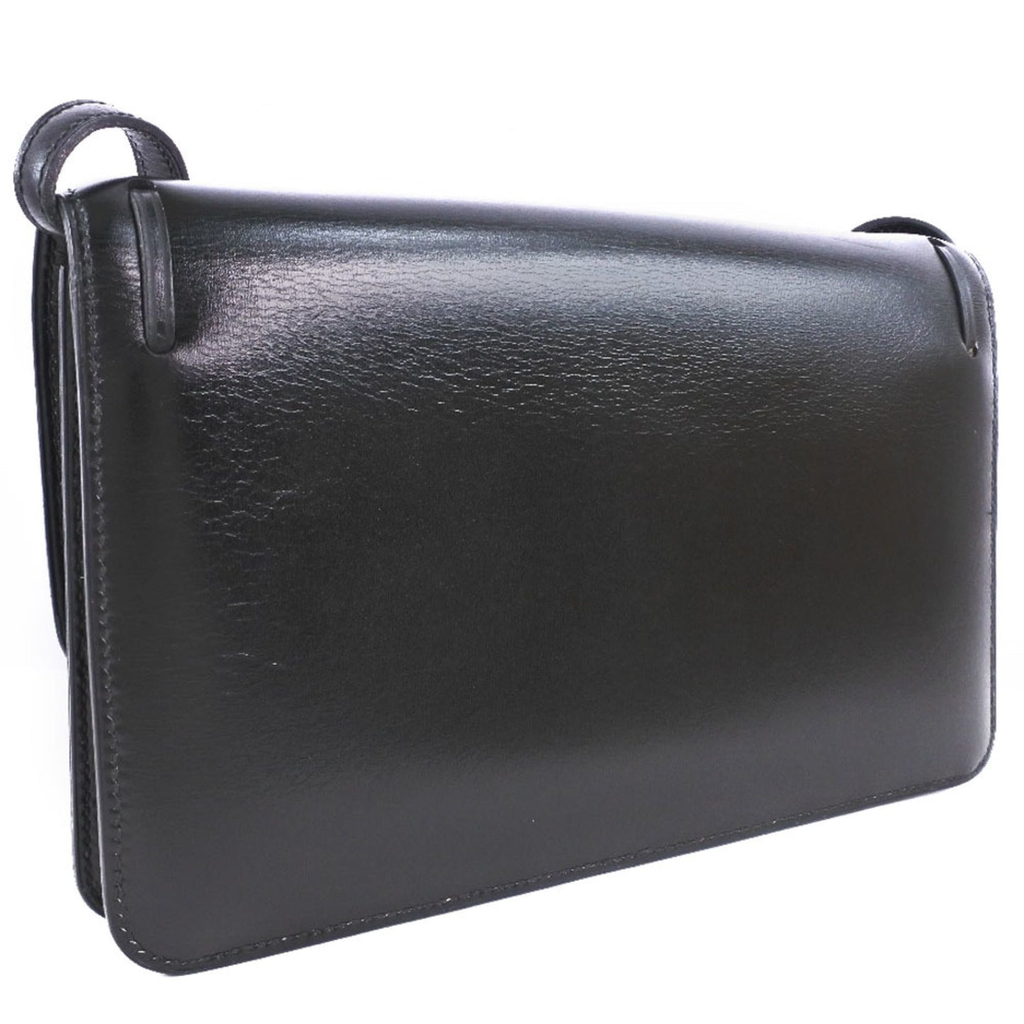 Hermes Black Leather Shoulder Bag ( )