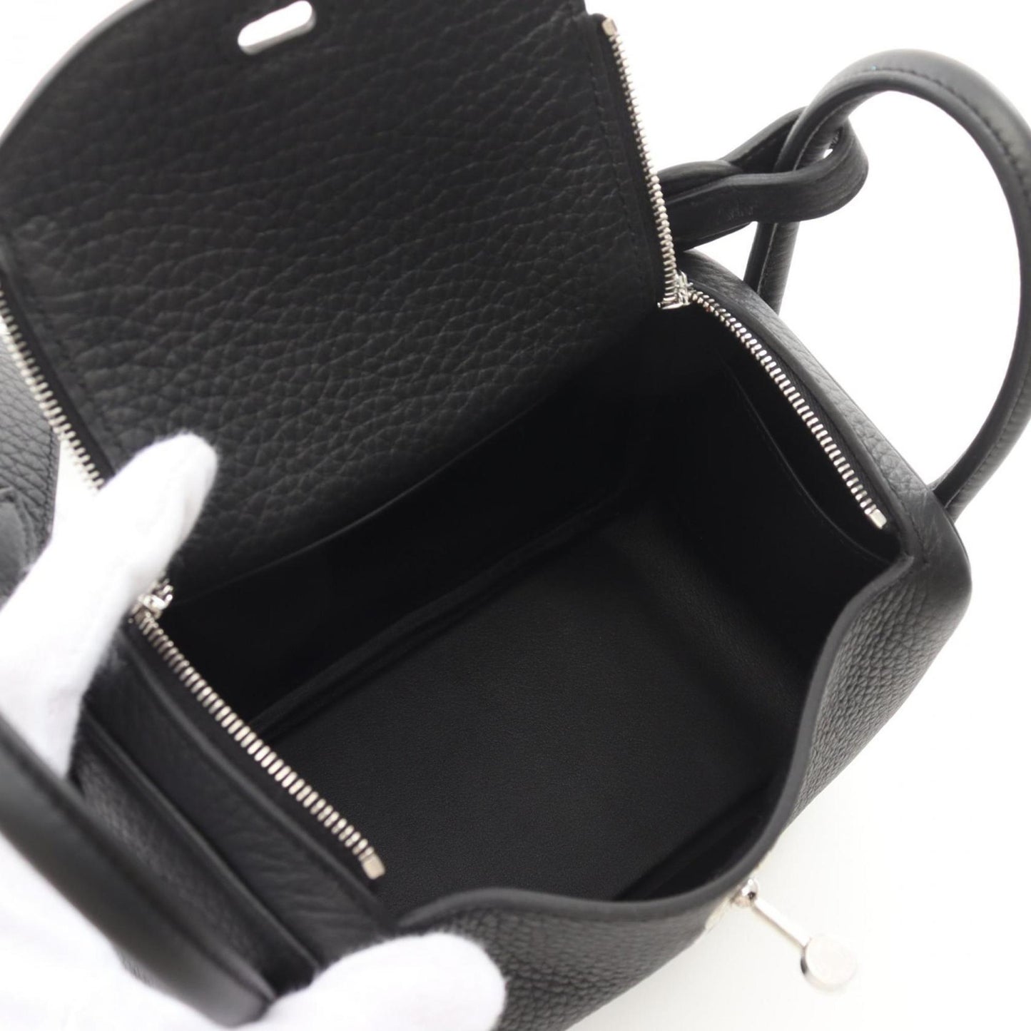 Hermes Black Taurillon Clemence Leather Shoulder Bag ( )