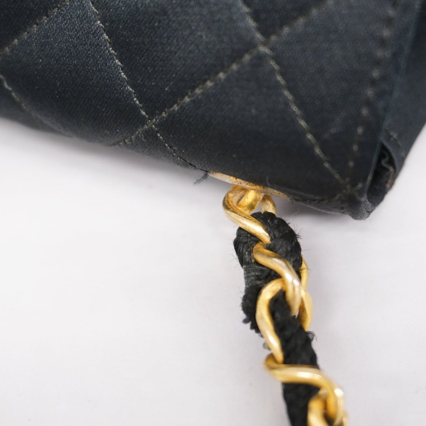 CHANEL  Shoulder Women's Satin Shoulder Bag Black