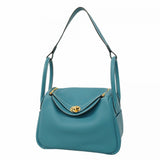 Hermes Blue Jean Taurillon Clemence Leather Handbag ( )