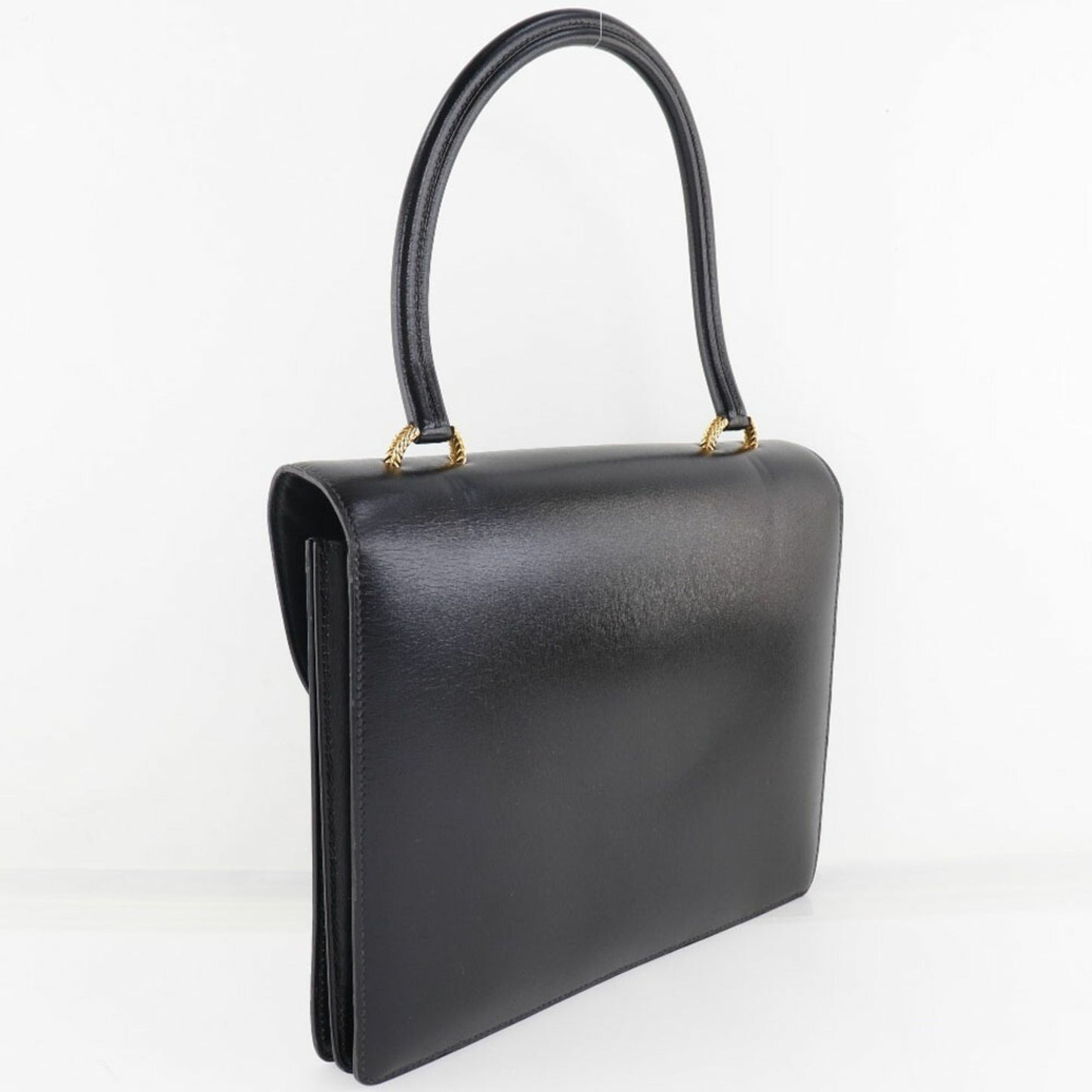 Hermes Black Box Calf Leather Handbag ( )
