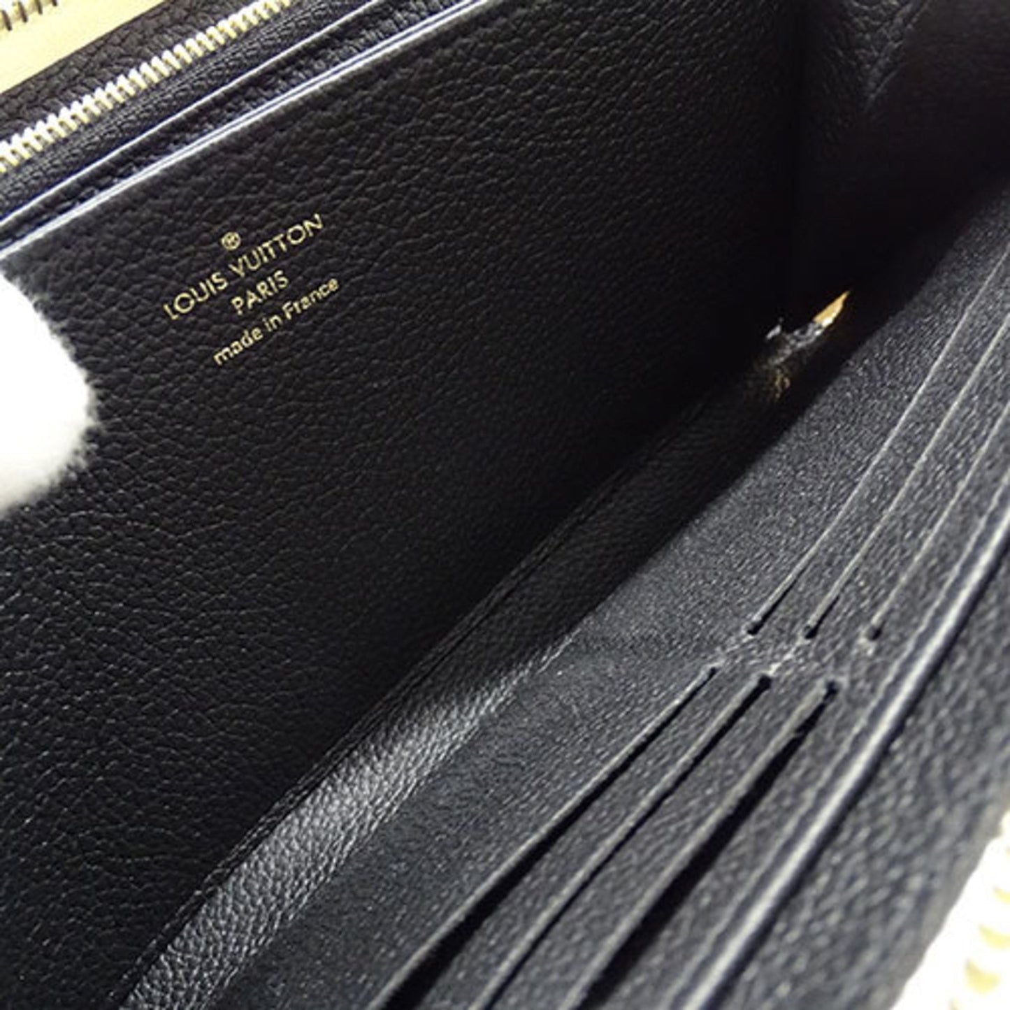 LOUIS VUITTON Wallet Empreinte Broderie Women's Long Zippy Creme M81141 Round