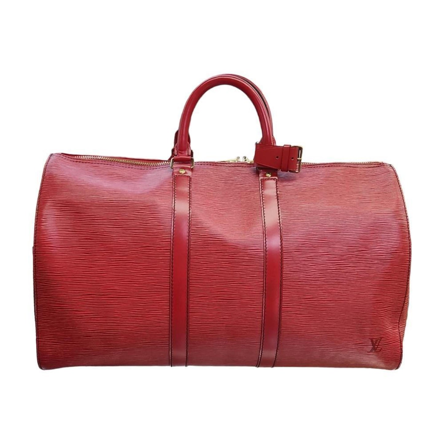 LOUIS VUITTON Epi Keepall 45 Boston Bag Ladies M42977 Castilian Red