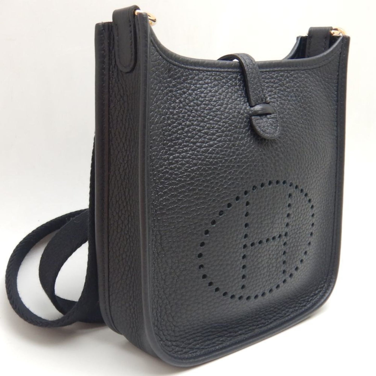 Hermes Black Taurillon Clemence Leather Shoulder Bag ( )