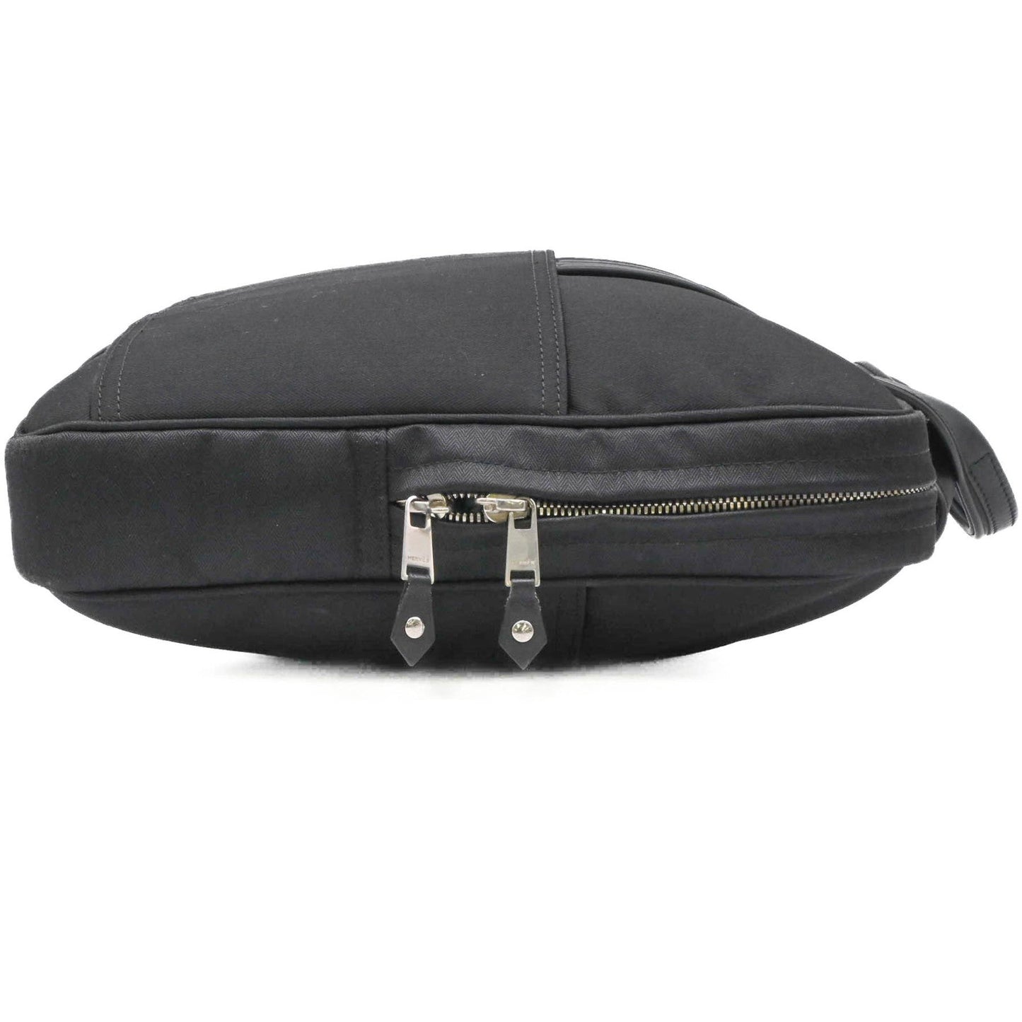 Hermes Acapulco Black Canvas Leather Handbag ( )