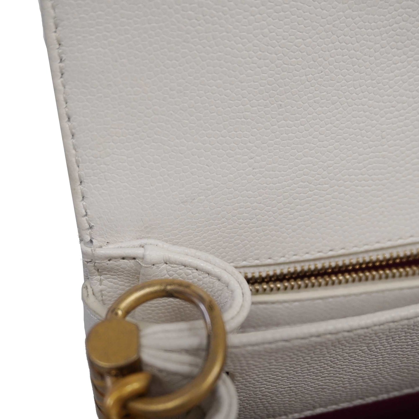 CHANEL   Matelasse Chain Shoulder Women's Leather Shoulder Bag White