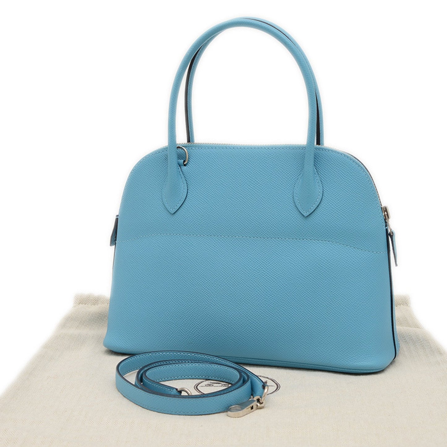 Hermes Blue Epsom Leather Tote Bag ( )