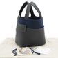 Hermes Blue Nuit Felt Swift Leather Handbag ( )