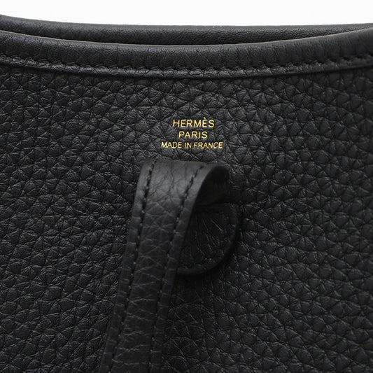 Hermes Black Taurillon Clemence Leather Shoulder Bag ( )