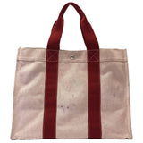 Hermes Bora Bora Red Color Canvas Handbag Tote Bag ( )