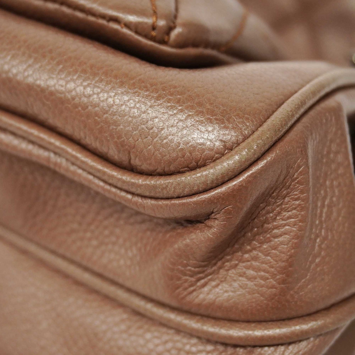 CHANEL   Matelasse 2.55 Chain Shoulder Caviar Leather Shoulder Bag Brown