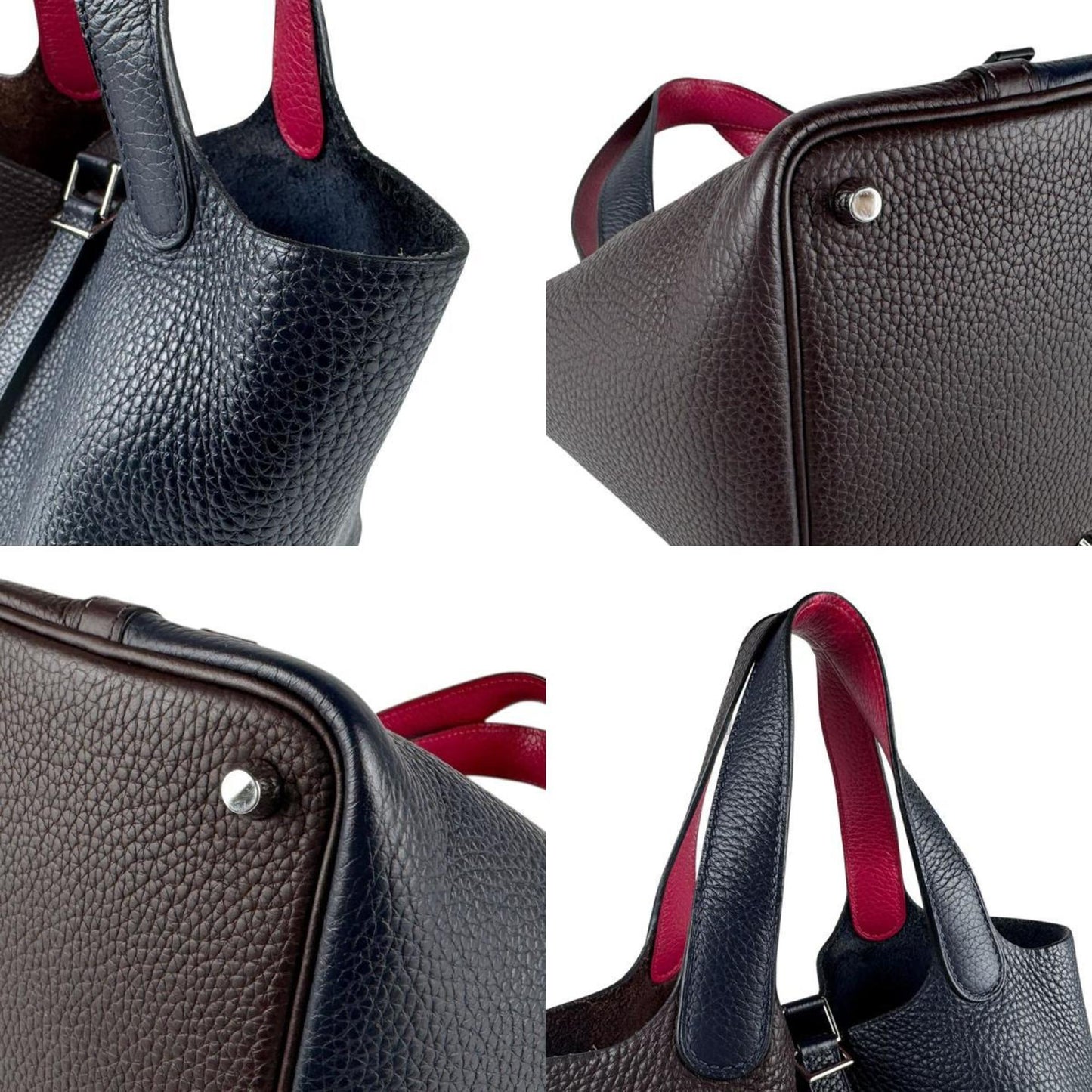 Hermes Blue Nuit Taurillon Clemence Leather Handbag ( )