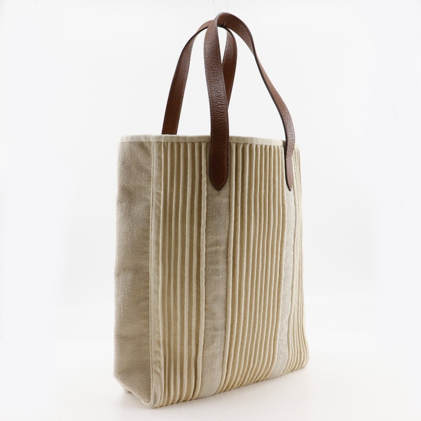 Hermes Beige Canvas Tote Bag ( )