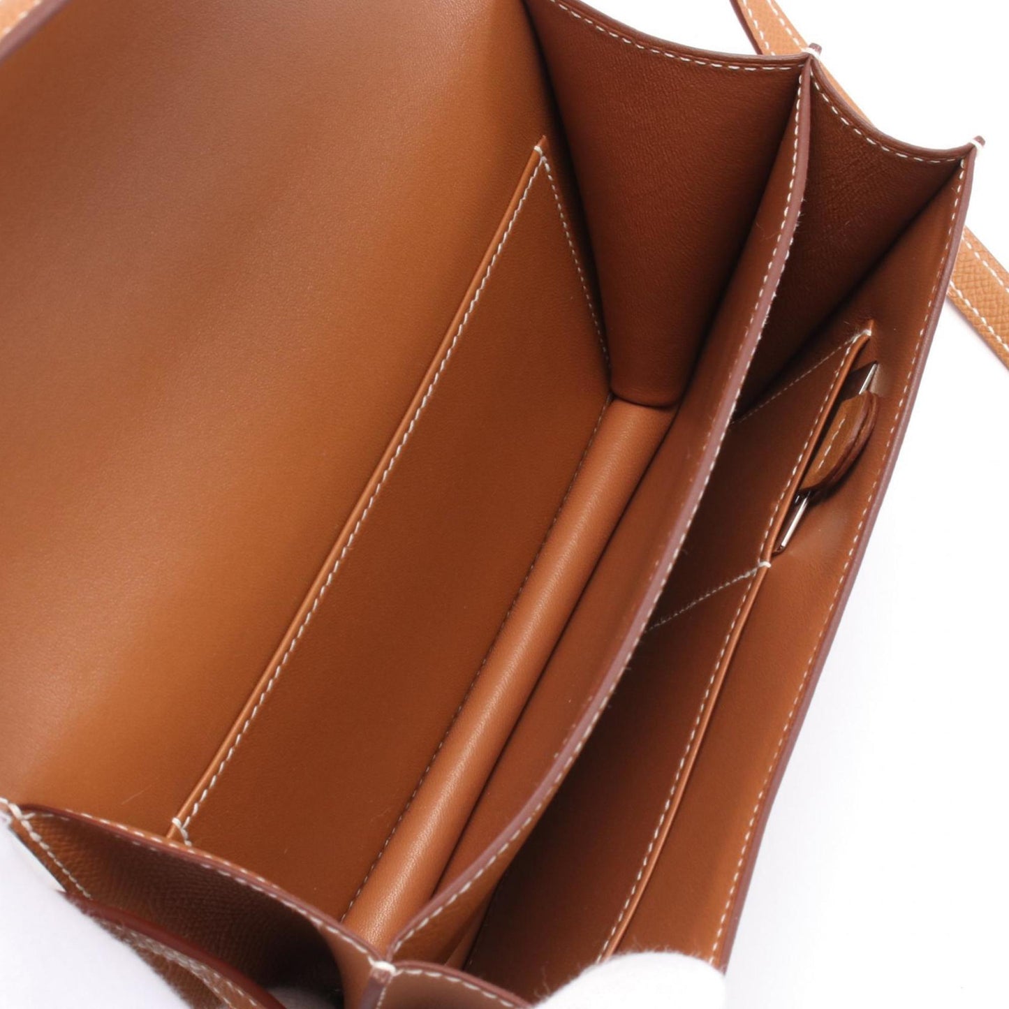 Hermes Brown Gold Epsom Leather Shoulder Bag ( )