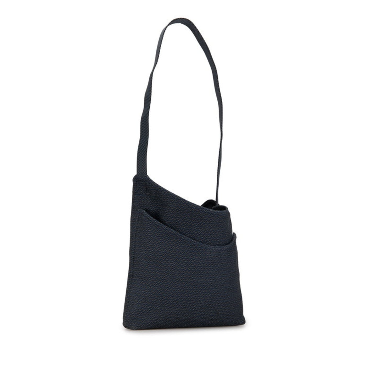 Hermes Blue Navy Canvas Shoulder Bag ( )