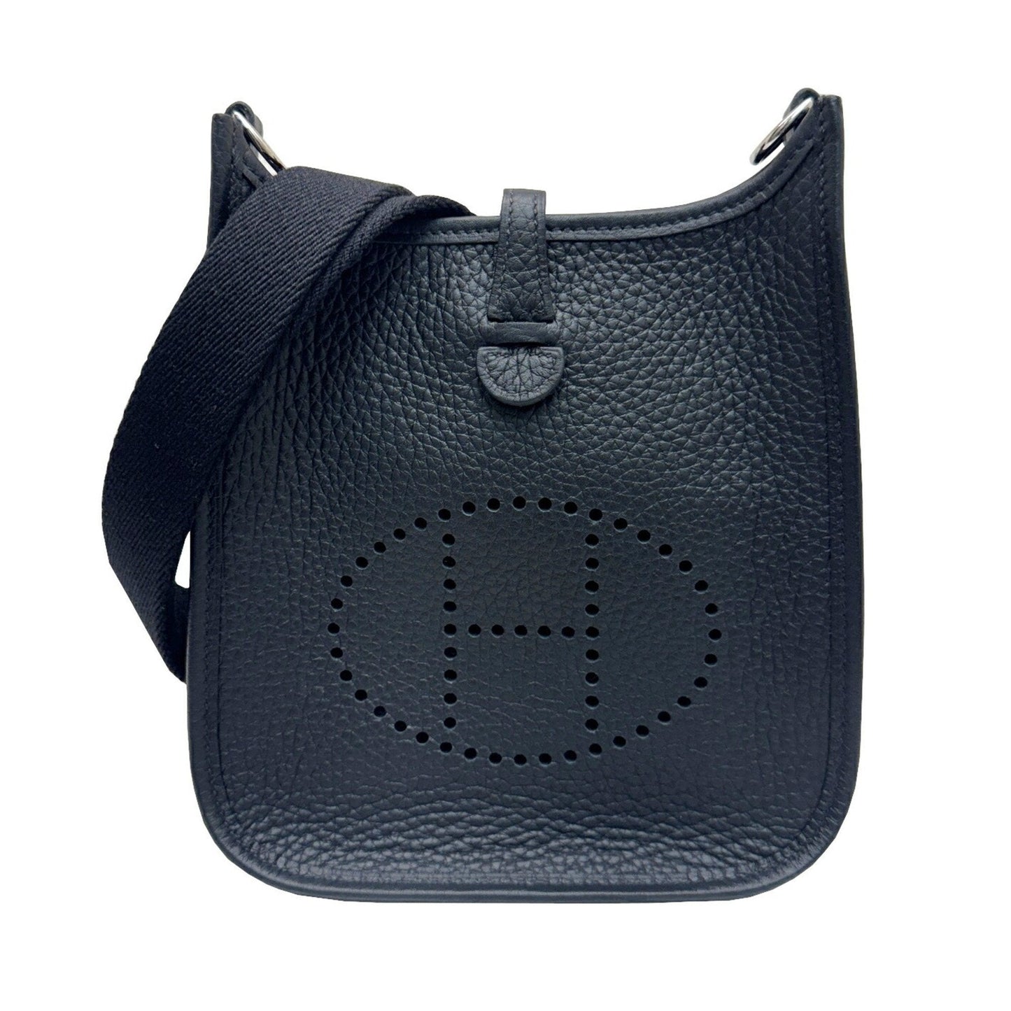 Hermes Black Taurillon Clemence Leather Shoulder Bag ( )