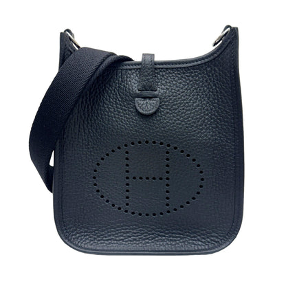 Hermes Black Taurillon Clemence Leather Shoulder Bag ( )