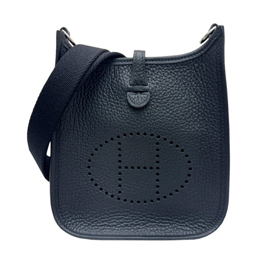 Hermes Black Taurillon Clemence Leather Shoulder Bag ( )