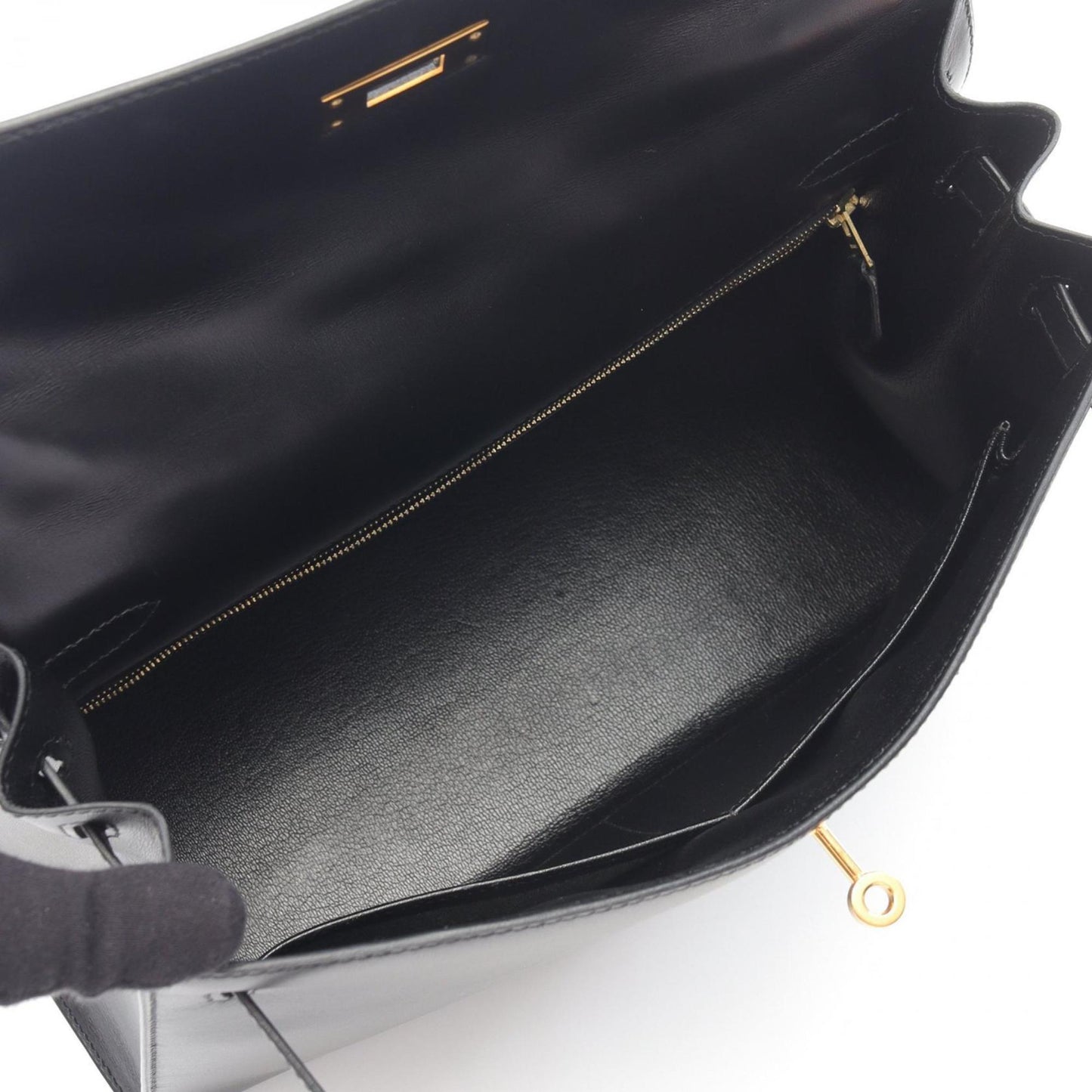 Hermes Black Box Calf Leather Handbag ( )