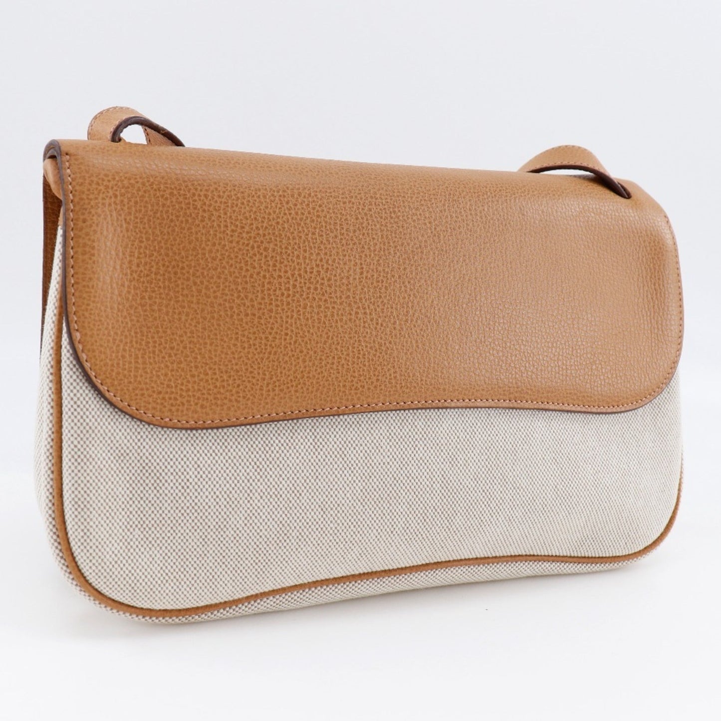 Hermes Brown Toile H Shoulder Bag ( )