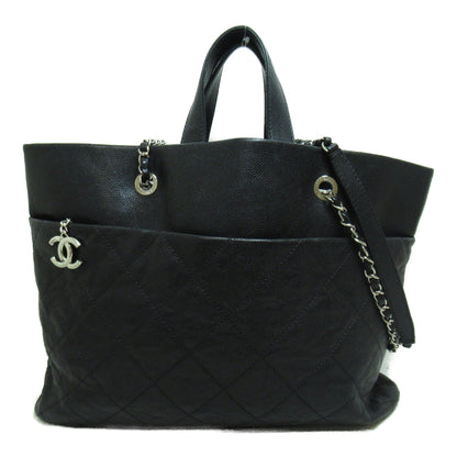 CHANEL 2way shoulder bag Black Caviar Skin [Grained Calf] Soft caviar