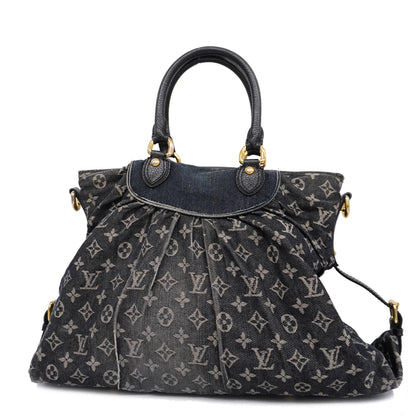 LOUIS VUITTONAuth  Monogram Denim Neokavi MM M95351 Women's Handbag