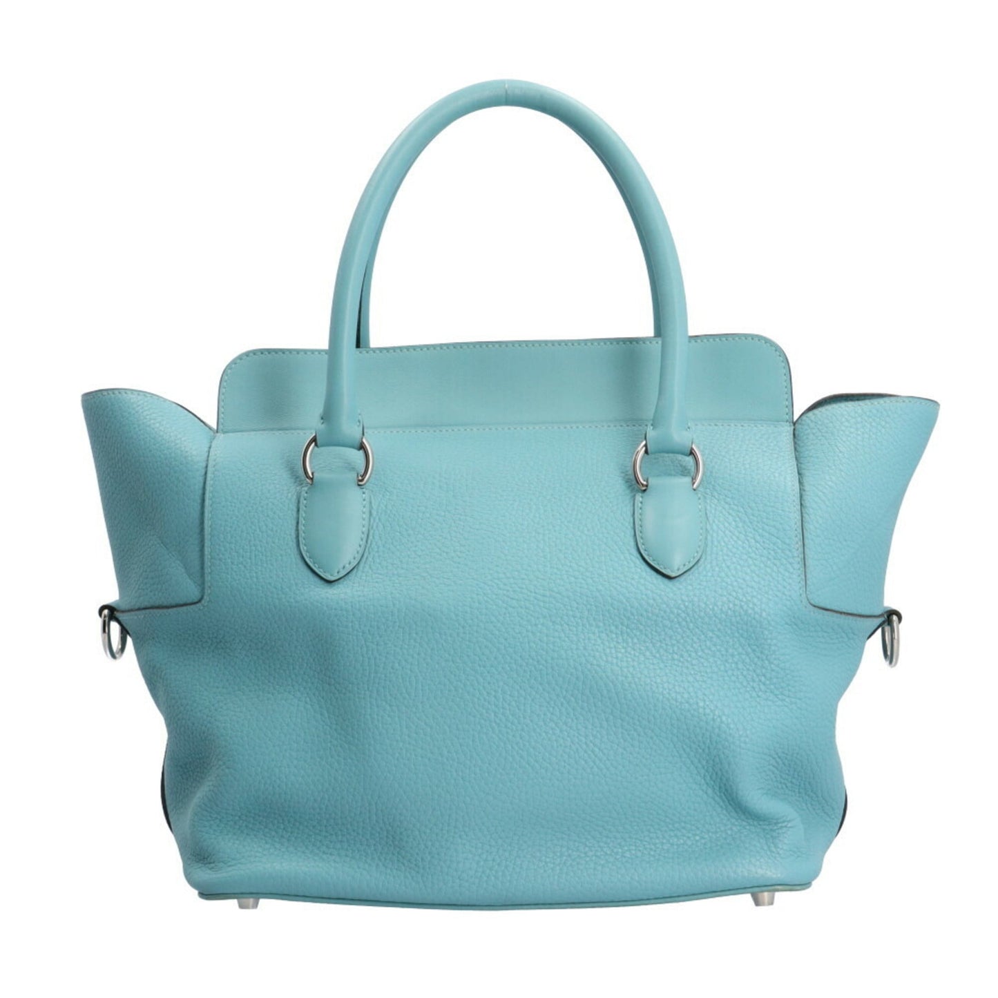 Hermes Blue Taurillon Clemence Leather Swift Leather Shoulder Bag ( )
