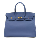 Hermes Blue Epsom Leather Handbag ( )