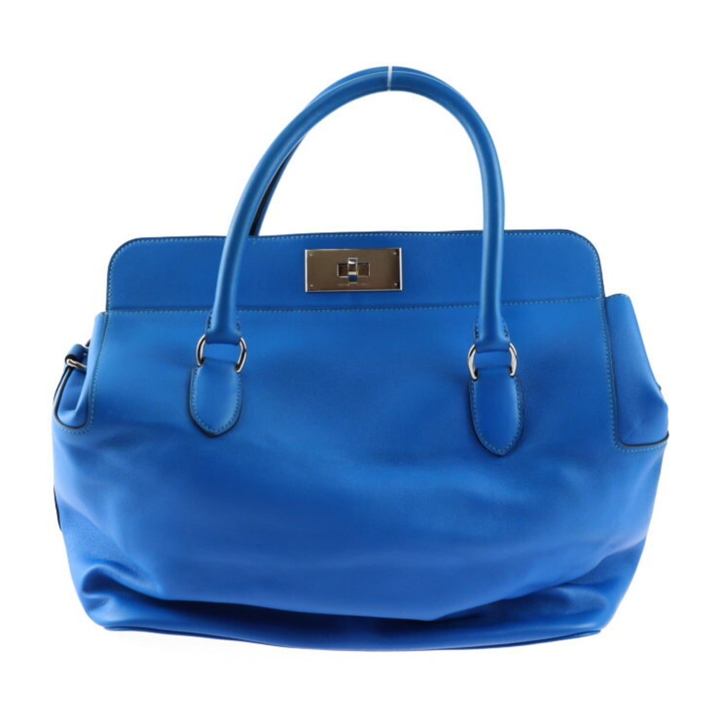 Hermes Blue Hydra Swift Leather Handbag Shoulder Bag ( )